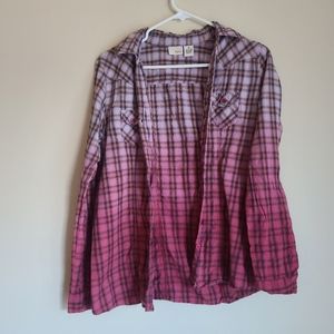 Pink Ombre Flannel